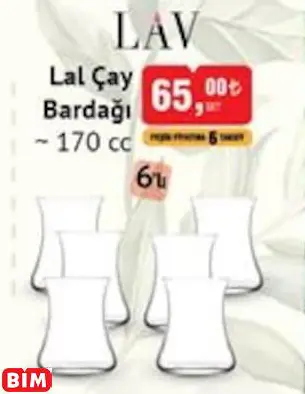 LAL ÇAY BARDAĞI
